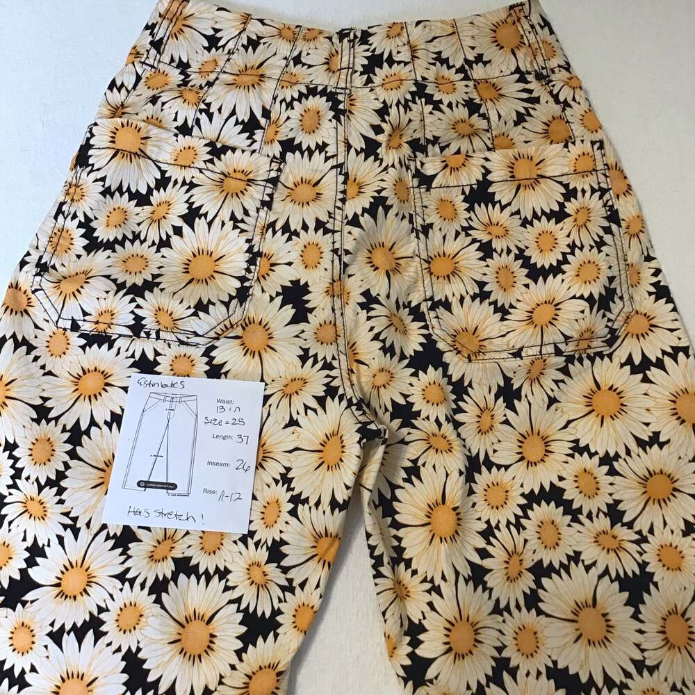 Anthropologie Maeve Colette Daisy Print Linen Blend Pants Size 25 - Picture 12 of 12